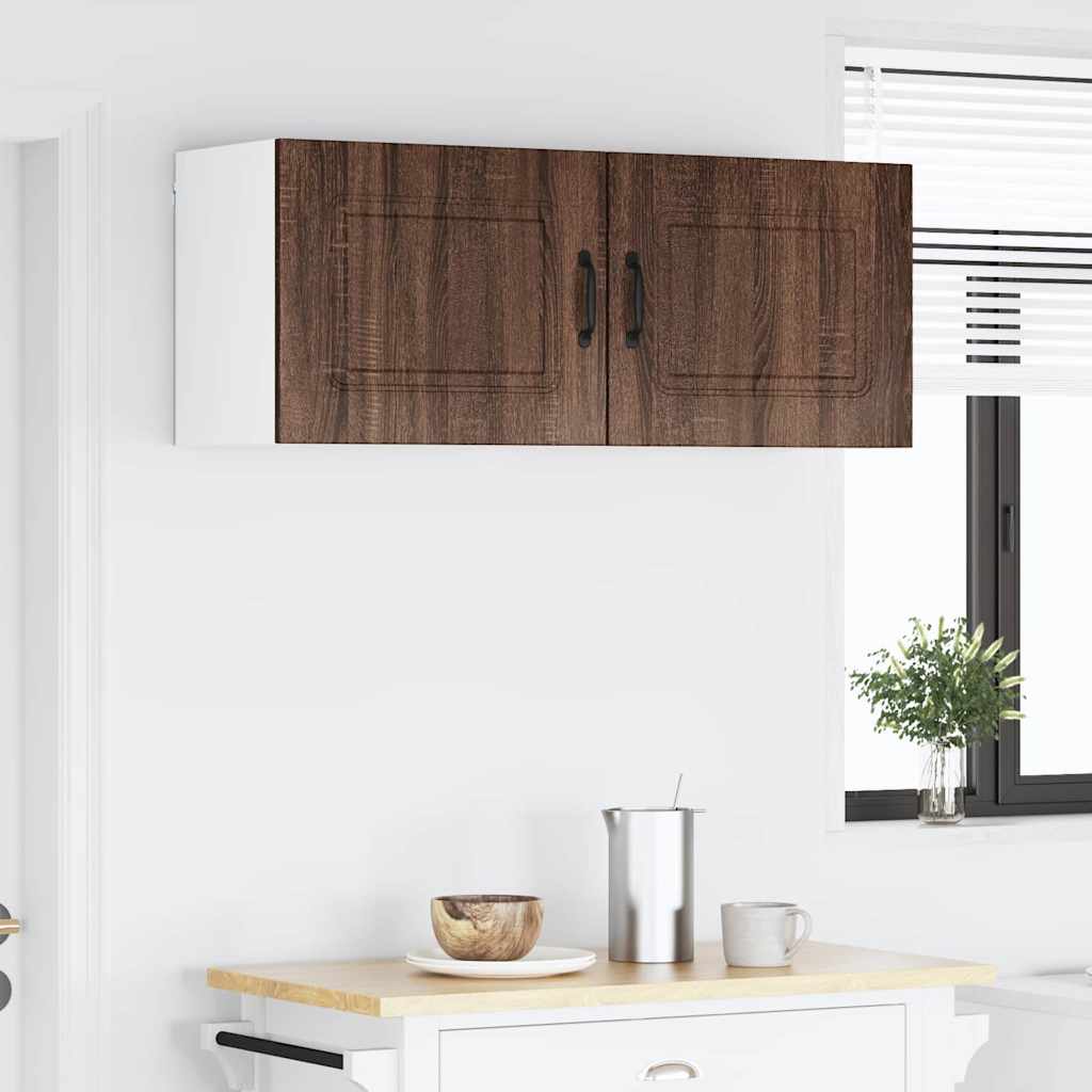 Küchenhängeschrank 2 pcs Braun Eichen-Optik 50 x 31 x 40 cm